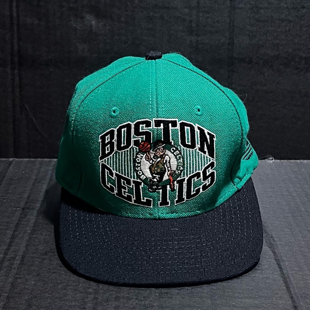 Boston Celtics Hat Cap Mens Snapback Green Adidas Logo NBA Basketball Adjustable